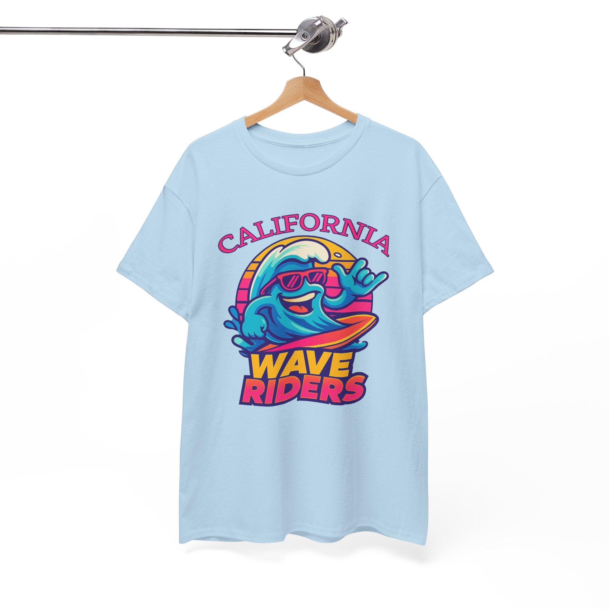 California Wave Riders Funny Baseball t shirt for men