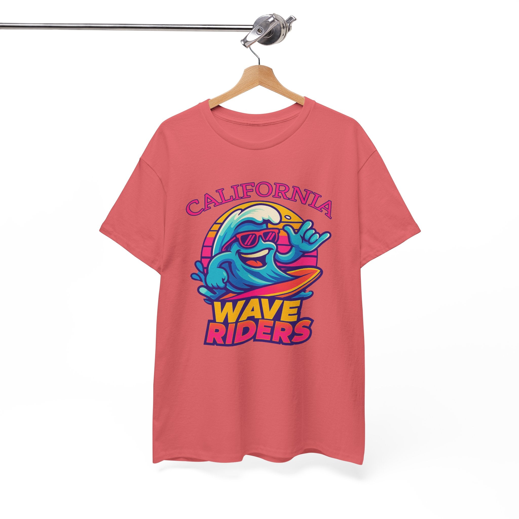 California Wave Riders Funny Baseball t shirt for men