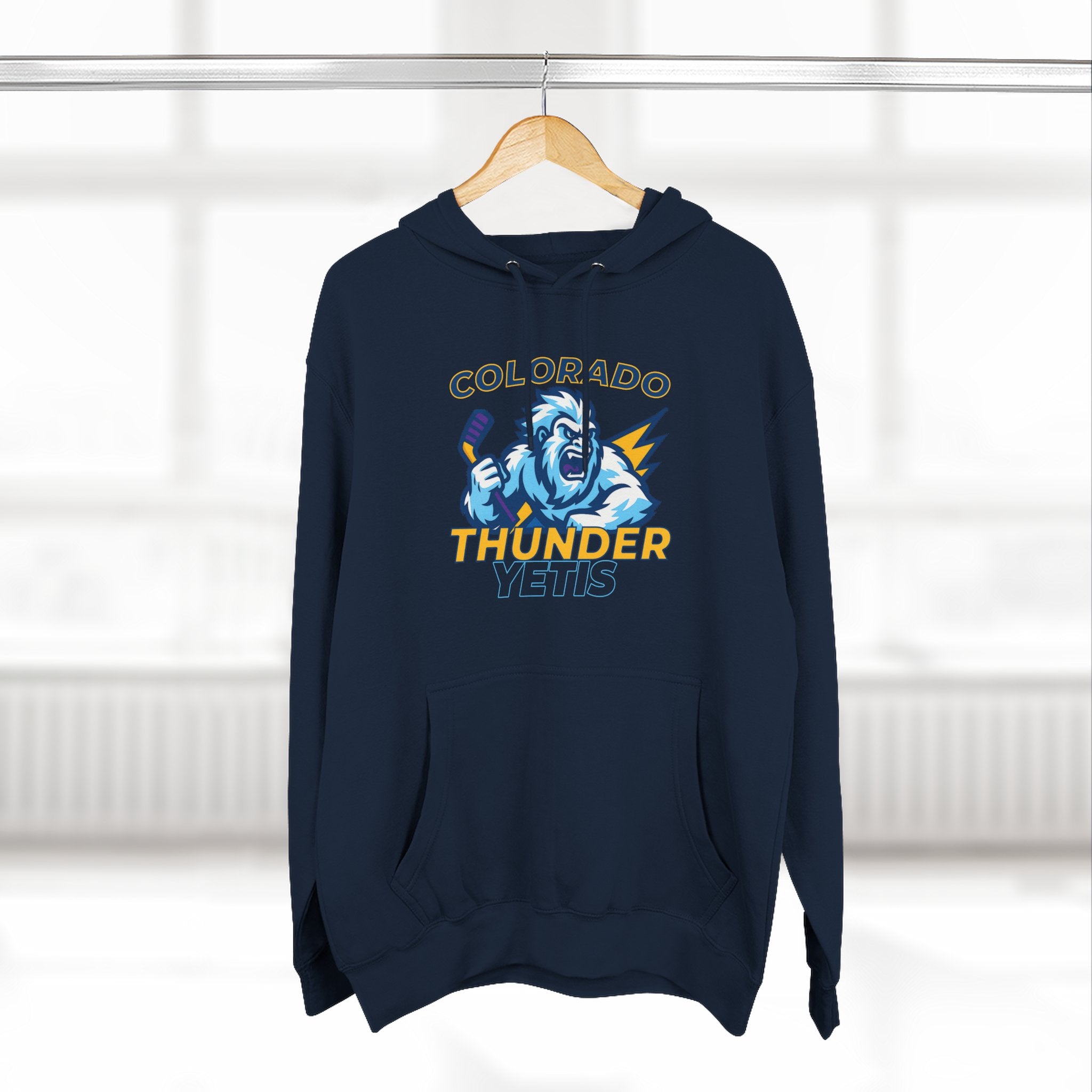 Colorado Thunder Yetis Funny Hockey Hoodie for men