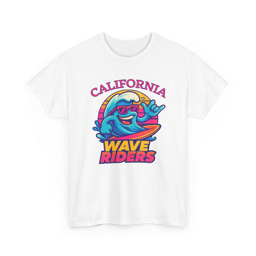 California Wave Riders Funny Baseball t shirt for men