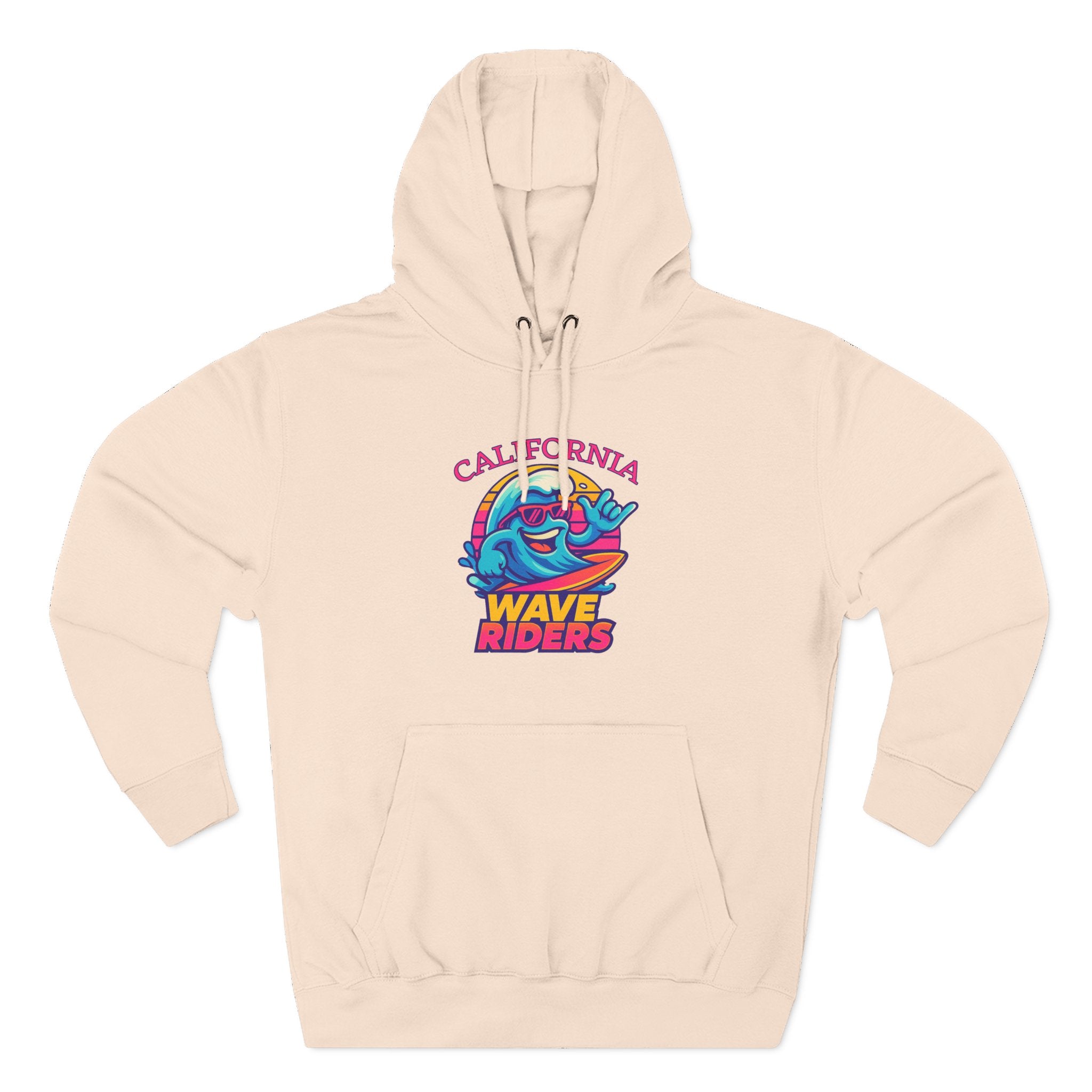 California Wave Riders Funny Baseball Hoodie for men