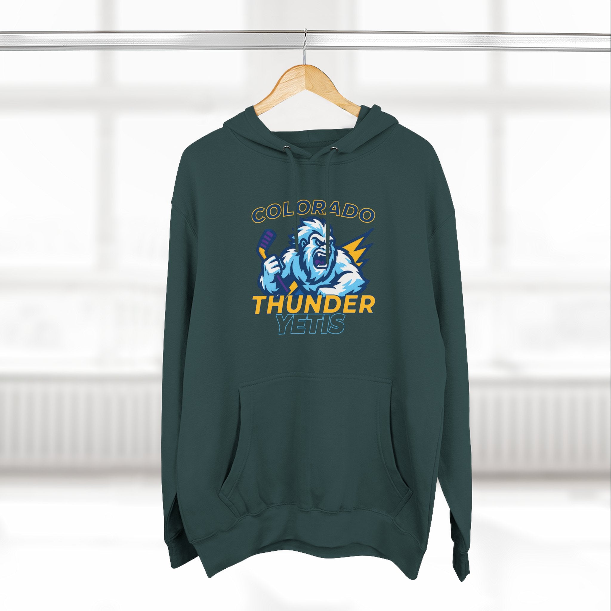 Colorado Thunder Yetis Funny Hockey Hoodie for men