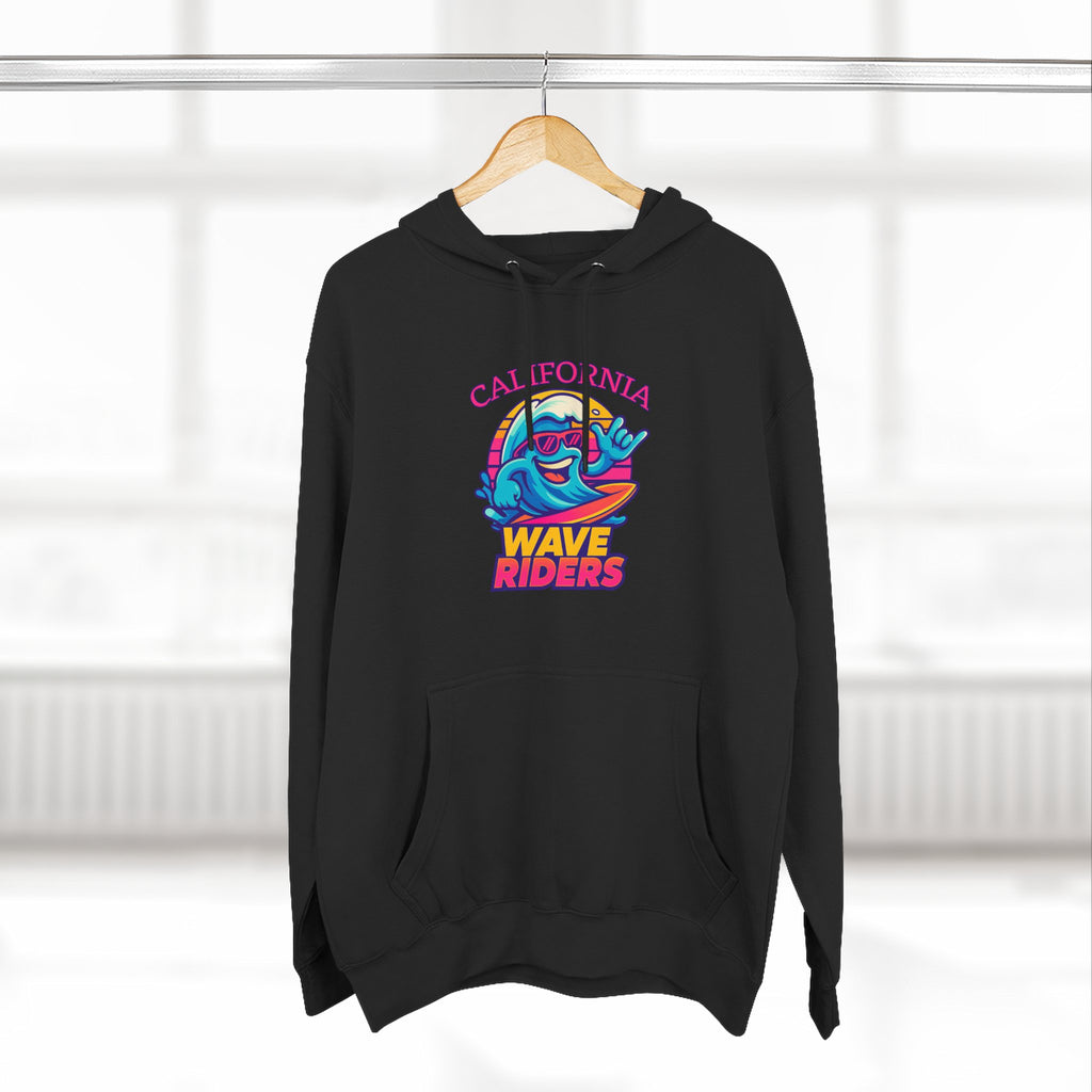 California Wave Riders Funny Baseball Hoodie for men