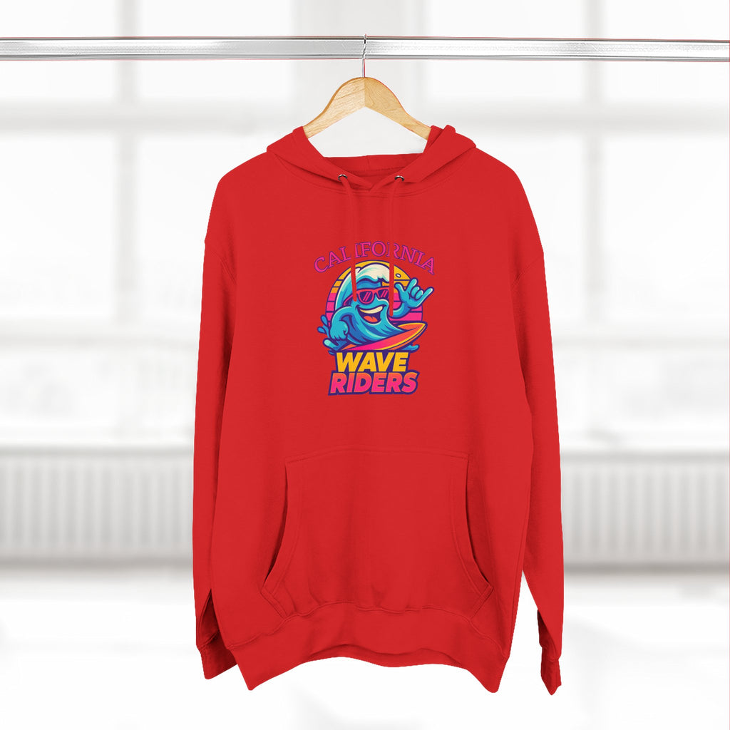 California Wave Riders Funny Baseball Hoodie for men