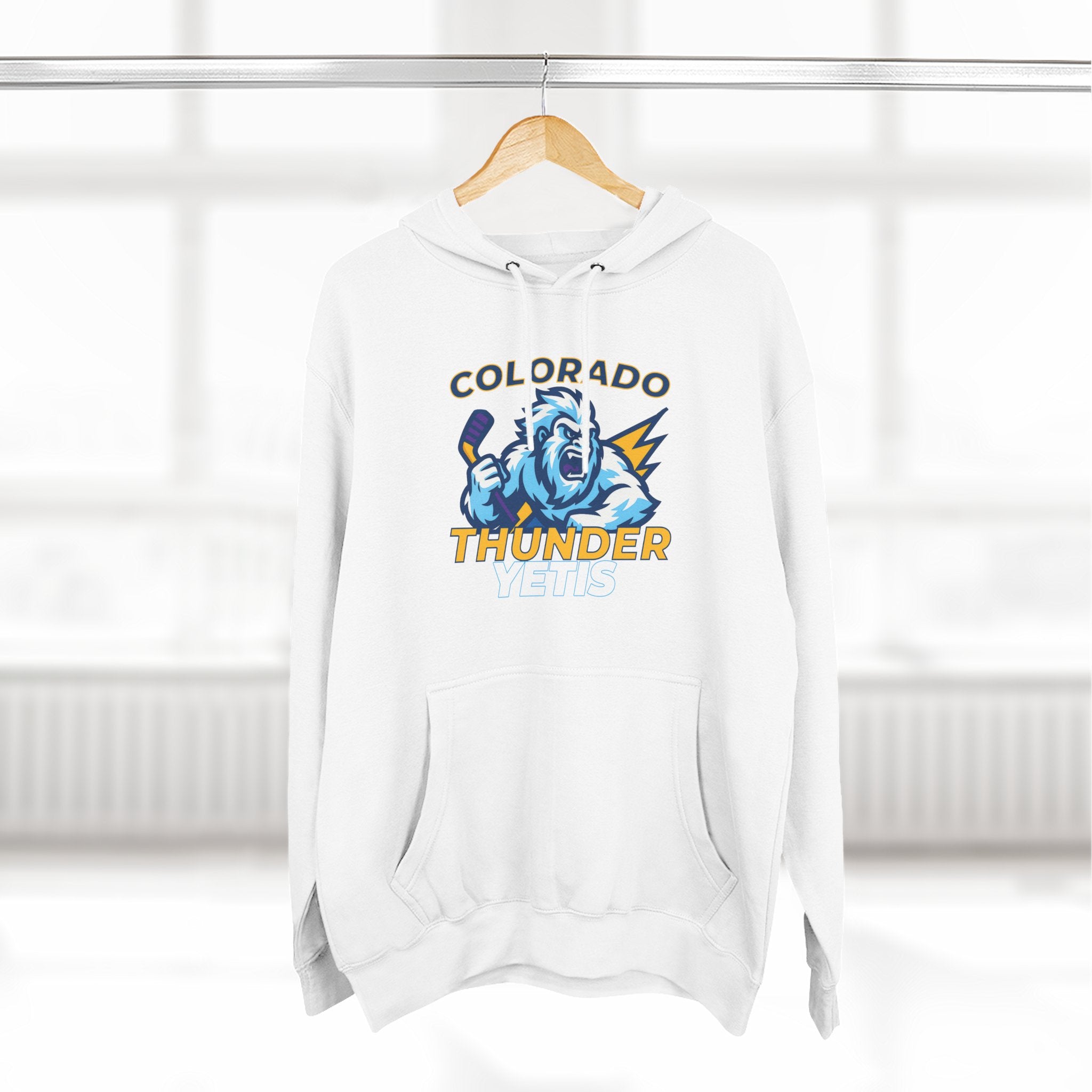 Colorado Thunder Yetis Funny Hockey Hoodie for men