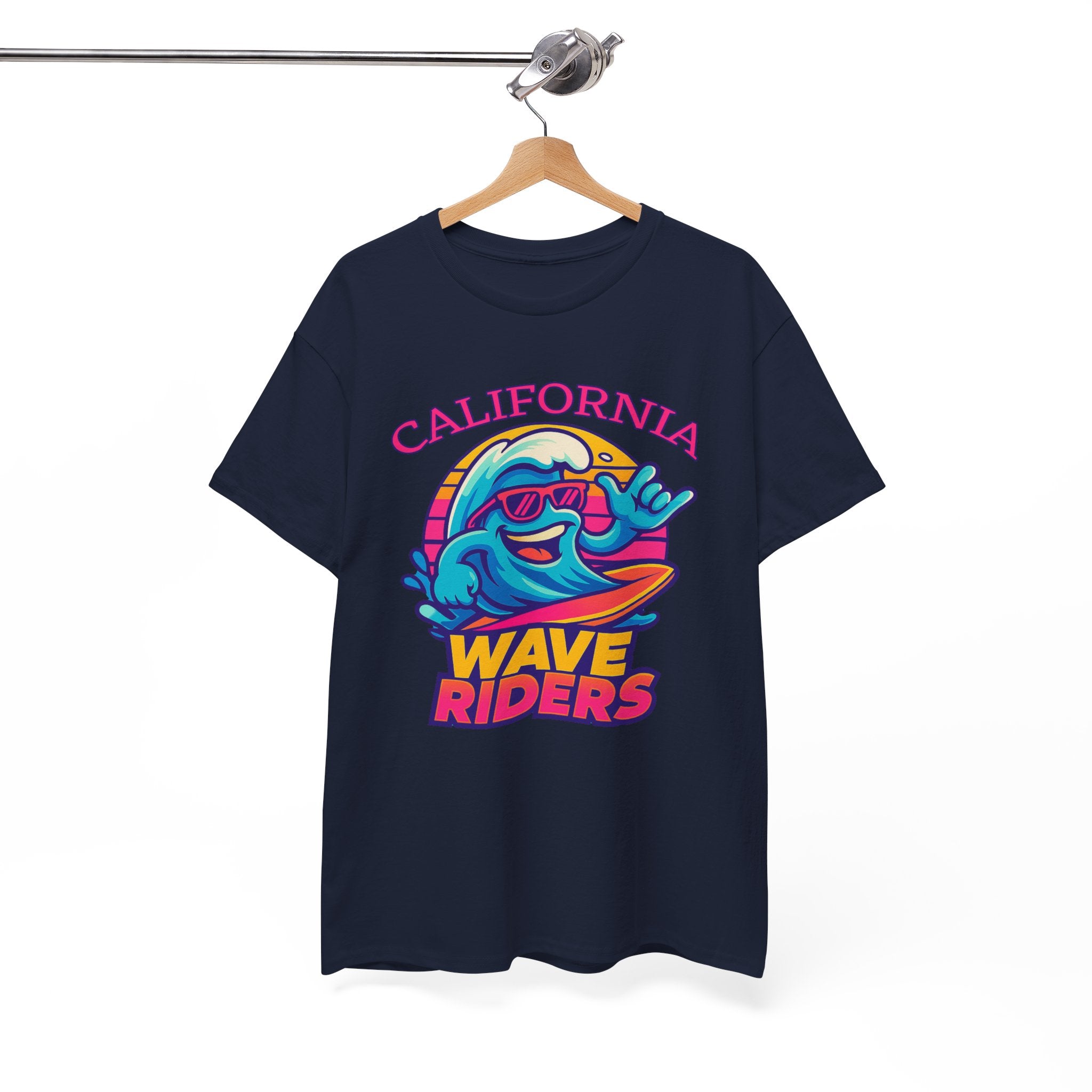 California Wave Riders Funny Baseball t shirt for men