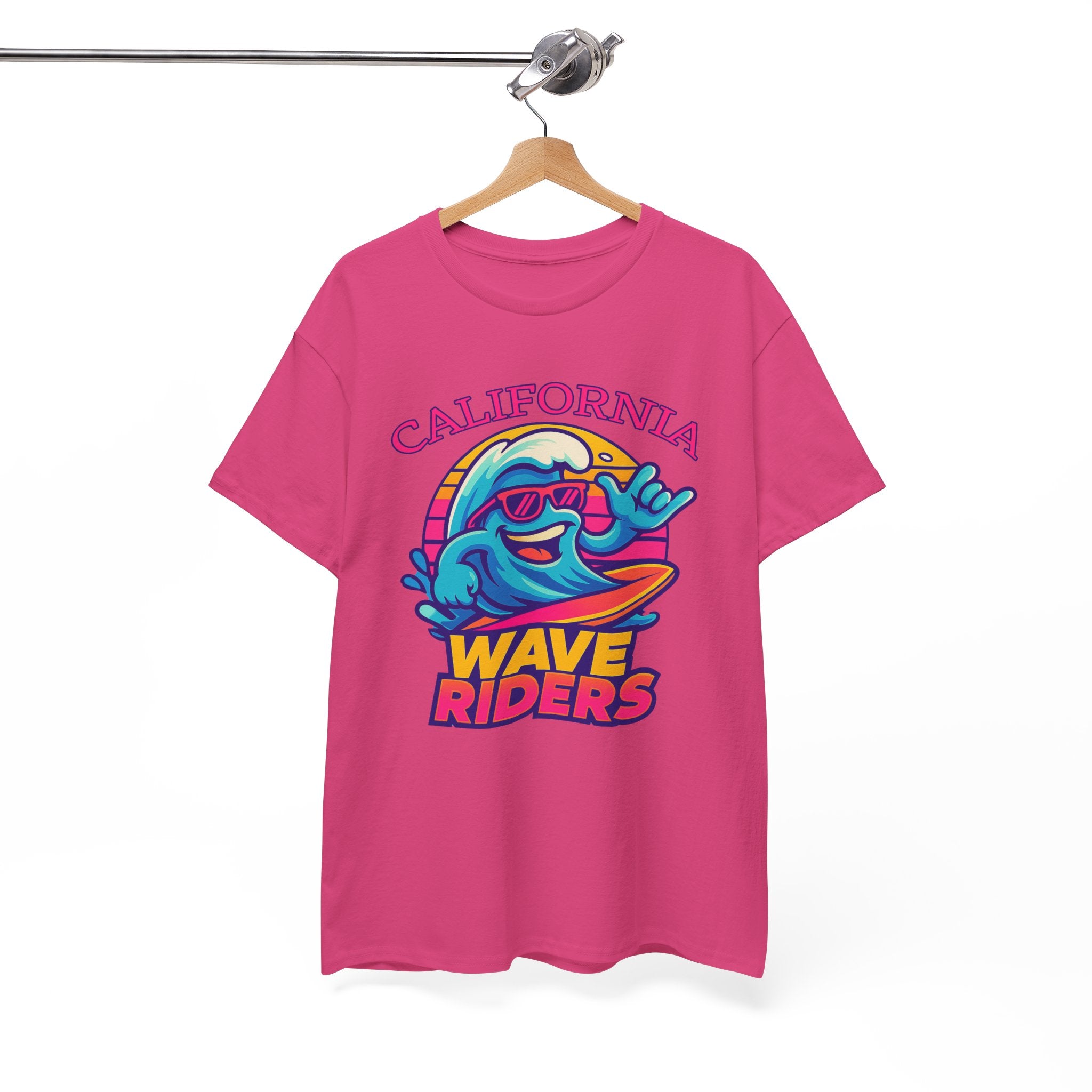 California Wave Riders Funny Baseball t shirt for men