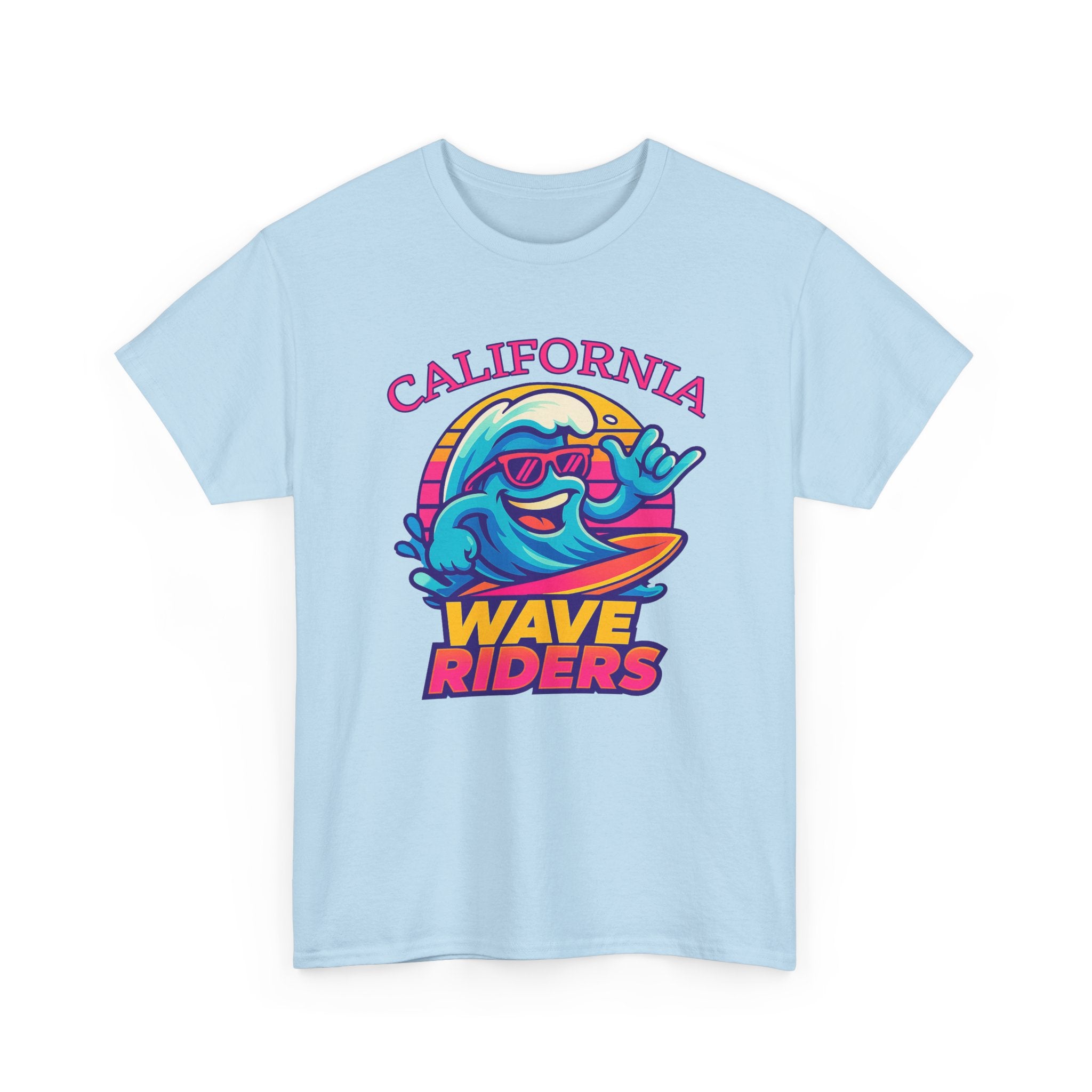 California Wave Riders Funny Baseball t shirt for men