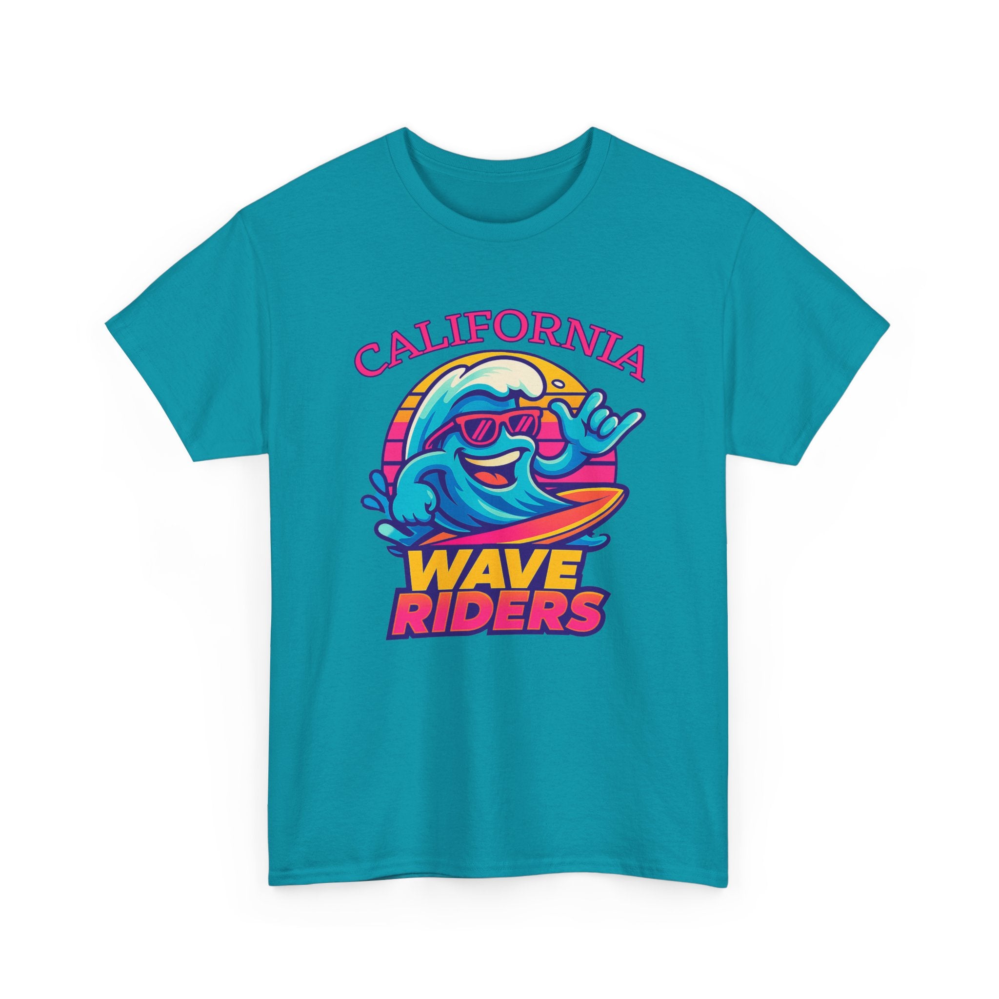 California Wave Riders Funny Baseball t shirt for men