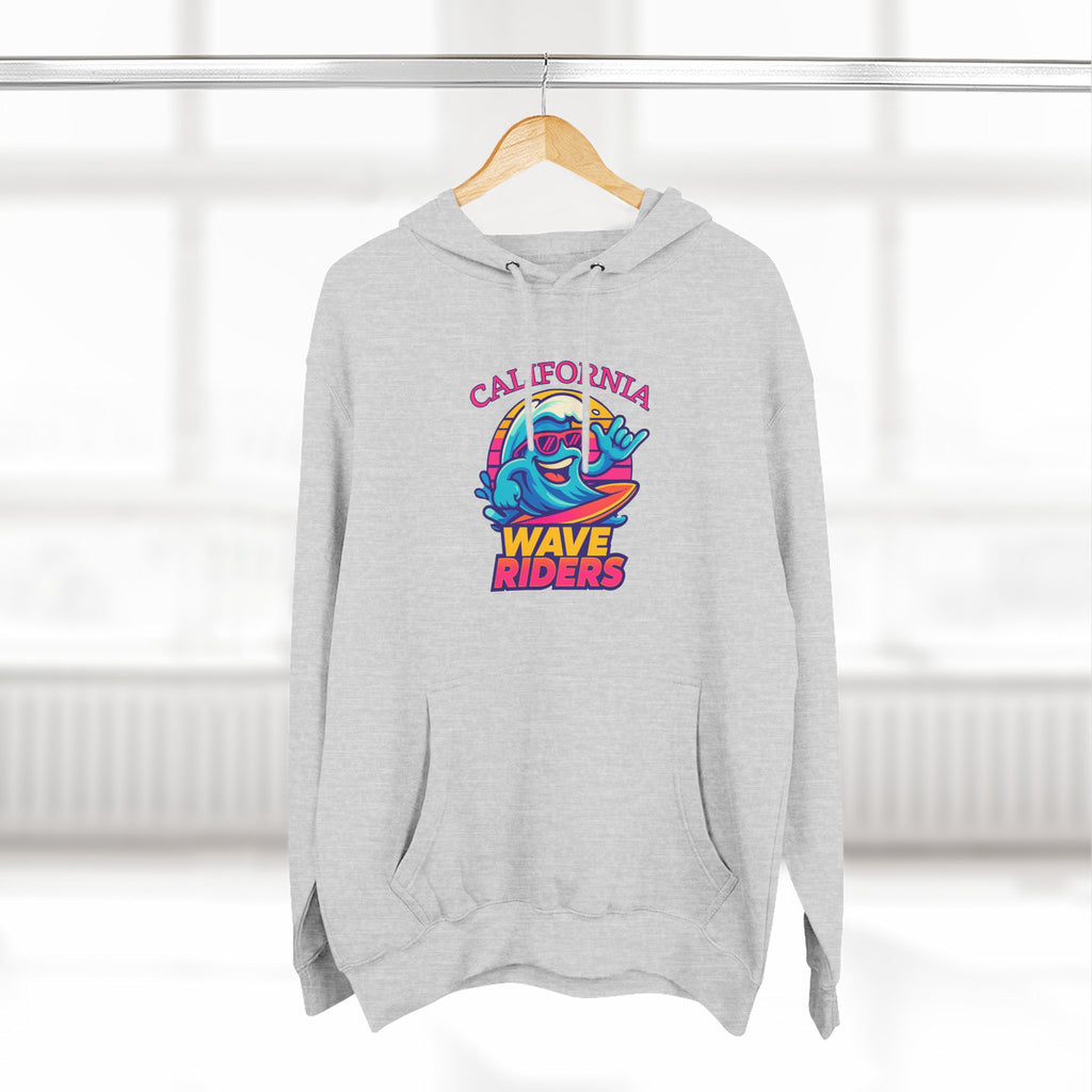 California Wave Riders Funny Baseball Hoodie for men