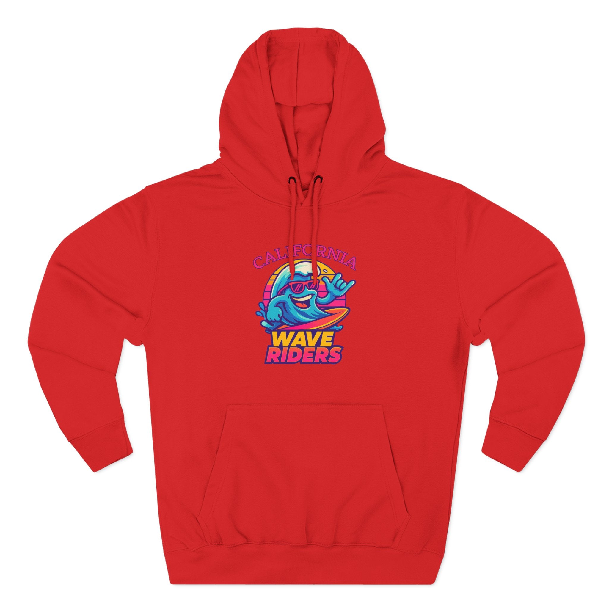 California Wave Riders Funny Baseball Hoodie for men