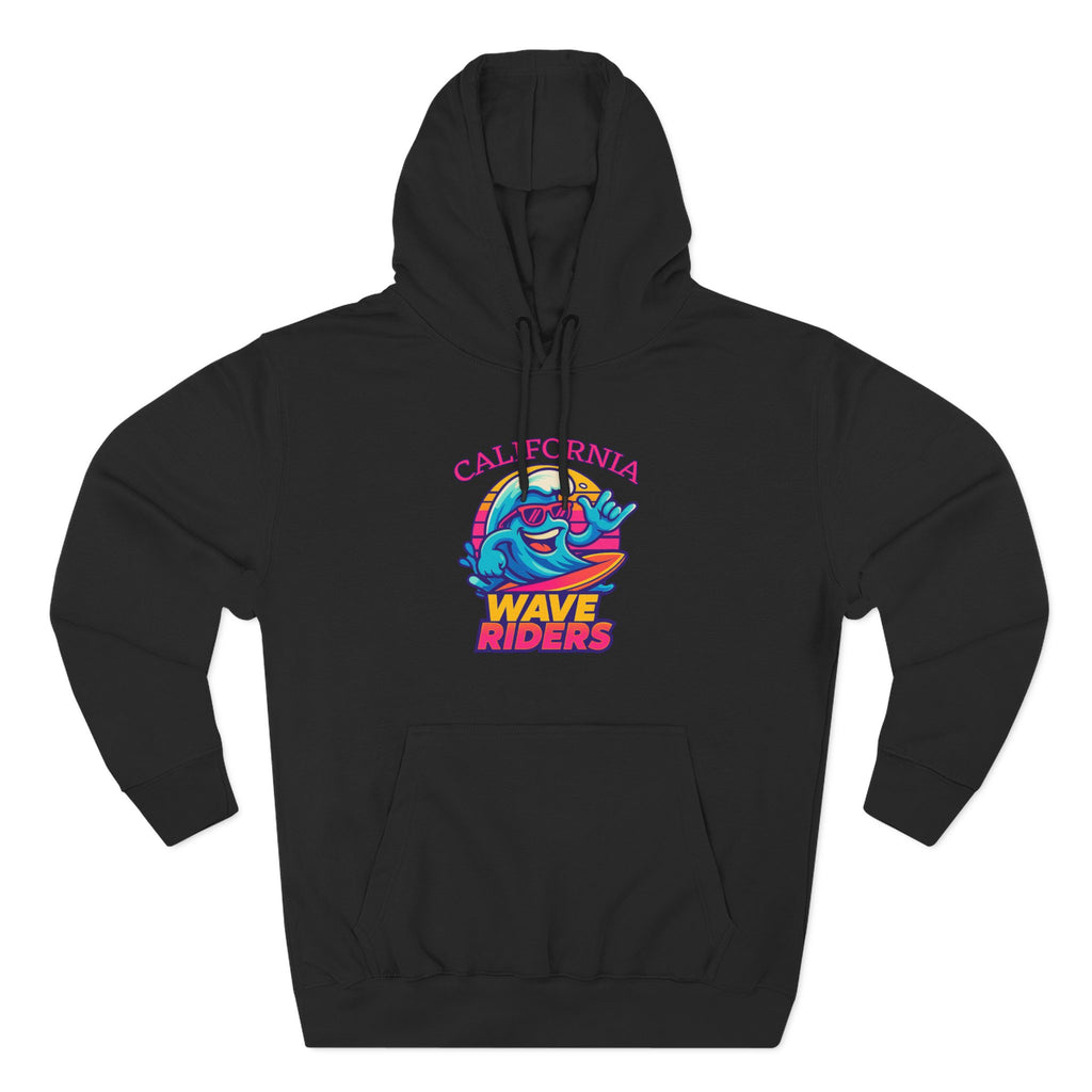 California Wave Riders Funny Baseball Hoodie for men