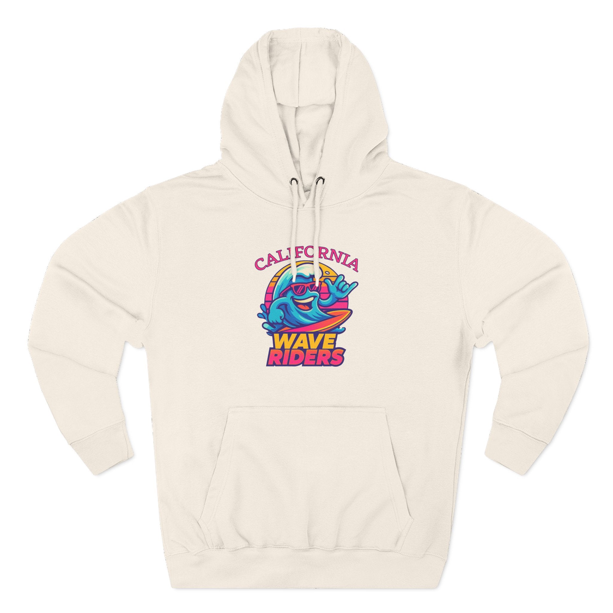 California Wave Riders Funny Baseball Hoodie for men