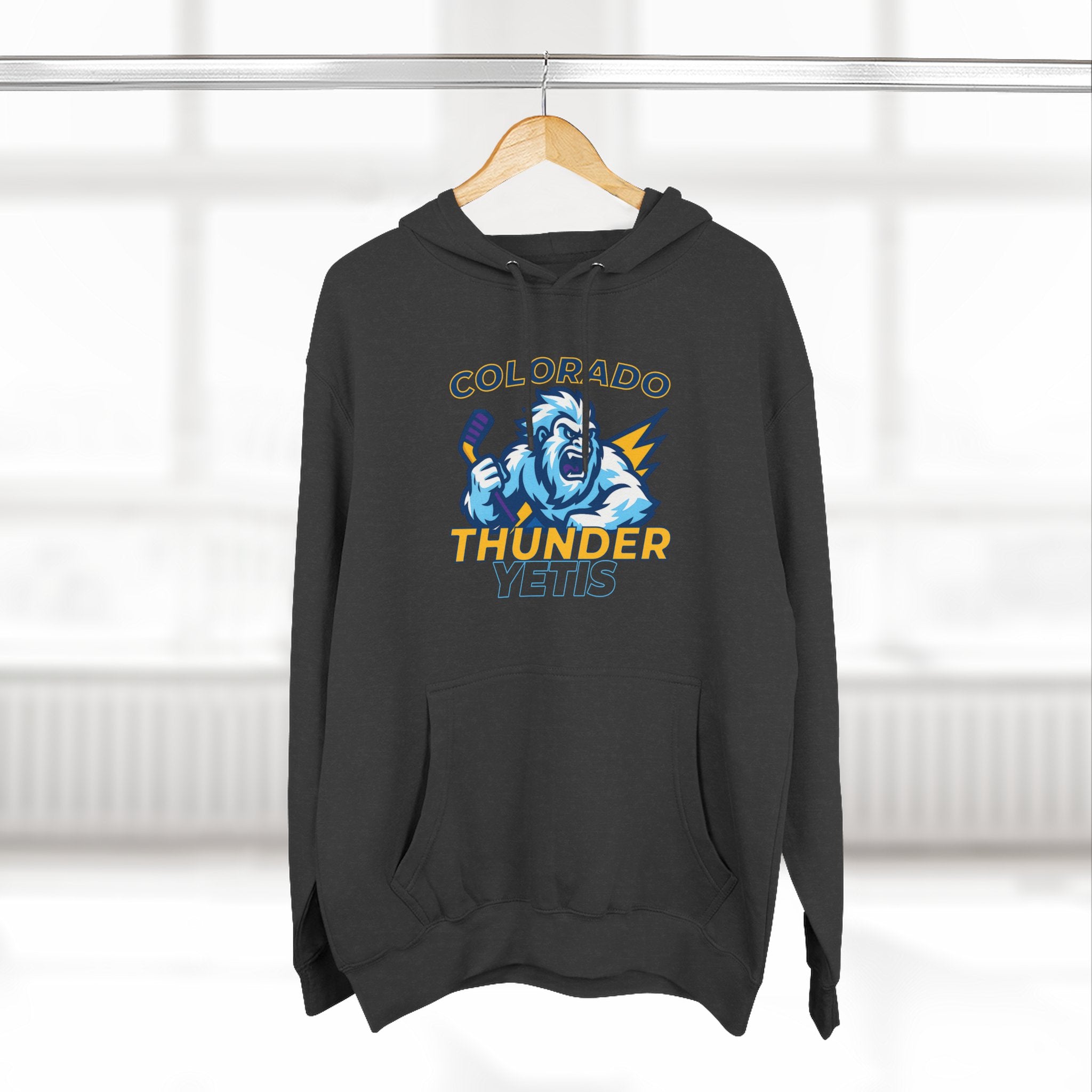Colorado Thunder Yetis Funny Hockey Hoodie for men